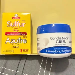 Sulfur soap and concha nácar