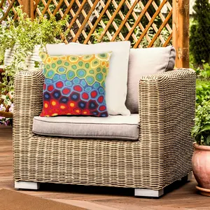 Lush Decor VISIONS III Indoor/Outdoor Handmade Pillow - Contemporary Graphic Multicolor  (Pop Swirl)