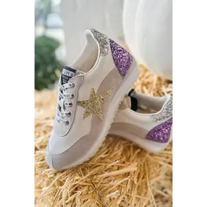 Vintage Havana Shooter Glitter Pop White/Gold/Purple Sneakers