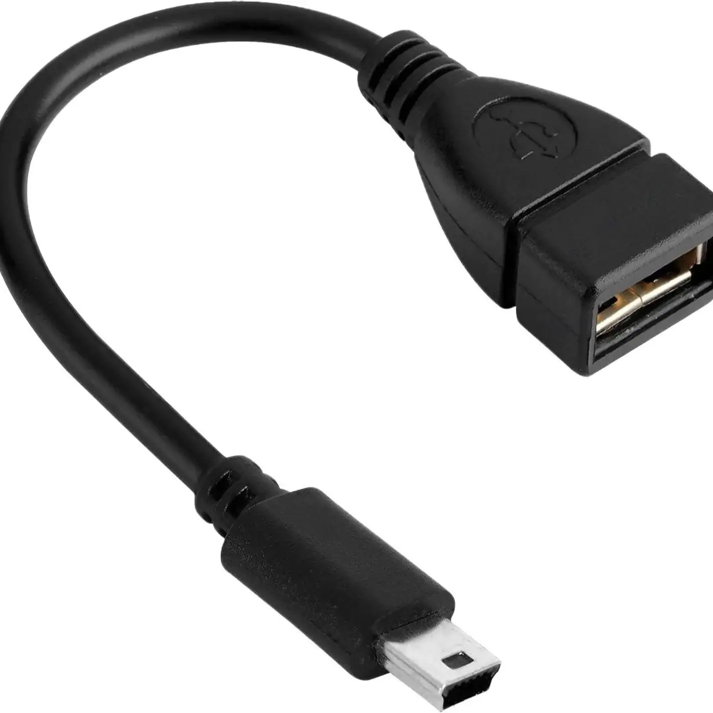 USB 2.0 Mini 5P Type B Cable Male Host to USB Female OTG Adapter For PC Android Tablet Smartphone Cellphone Electronic Card