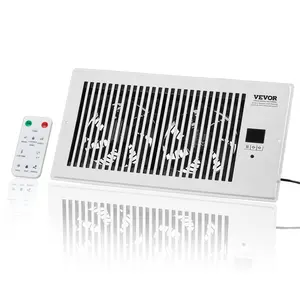 Summervibes VEVOR Register Booster Fan, Quiet Vent Booster Fan Fits 6x 12 inch Holes, with Remote Control and Thermostat Control, Adjustable Speed for Heating Cooling Smart Vent, White