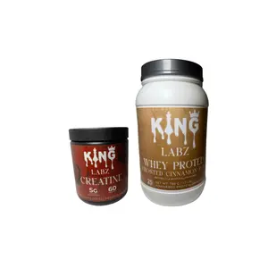 King Labz Muscle Support Bundle – Whey Protein (2lb) + Creatine Monohydrate 5g – 60 Servings