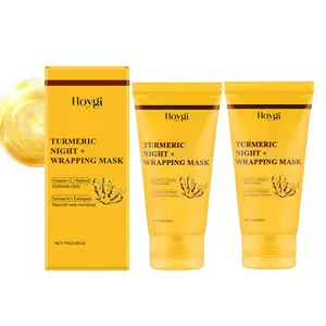HOYGI Overnight Glow Mask - Kojic Acid & Turmeric Peel-Off Treatment, Brightens Dull Skin & Boosts Collagen for Firmness