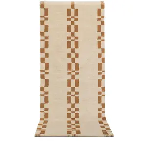 Morrow Soft Goods Alina Bath Runner in Hazelnut & Cream