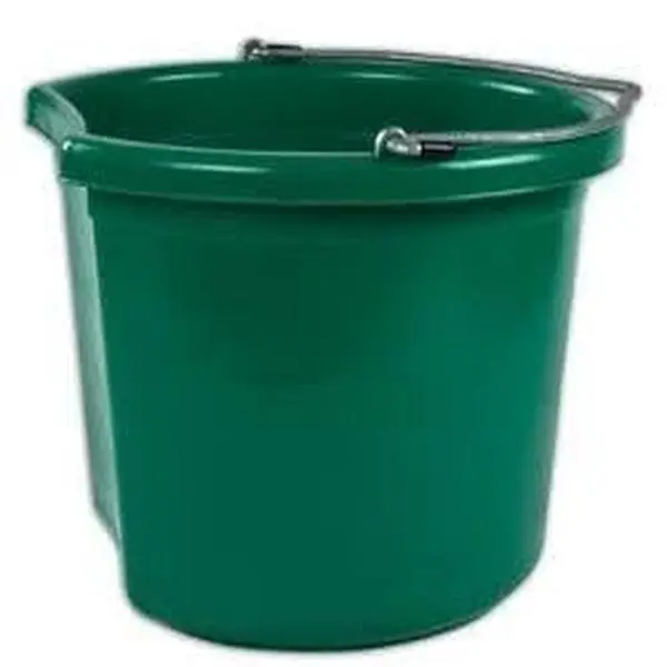 Fortex Industries 1625037 24 qt. Wall-Mountable Hunter Green Flat Back Bucket, Home Care Supply Bucket