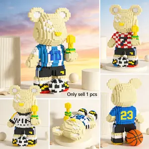 10 Championship Bear 3D Puzzle Building Blocks, Home Office Decor, Party Decoration, Ideal Moving Gift, Handmade Craft, Collectible Statue