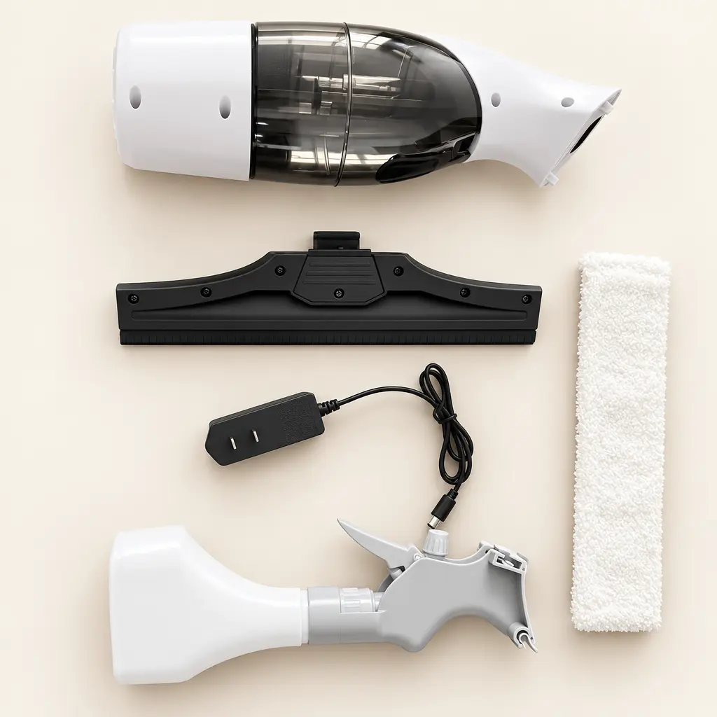 Mini Cordless Electric Window Squeegee for Glass & Mirrors