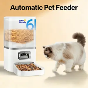 Automatic Cat Feeder, 6L Cat Food Dispenser with 10s Voice Recorder, Pet Feeder up to 8 Meals per Day, Timed Feeder with Dry Food Sealed Ring