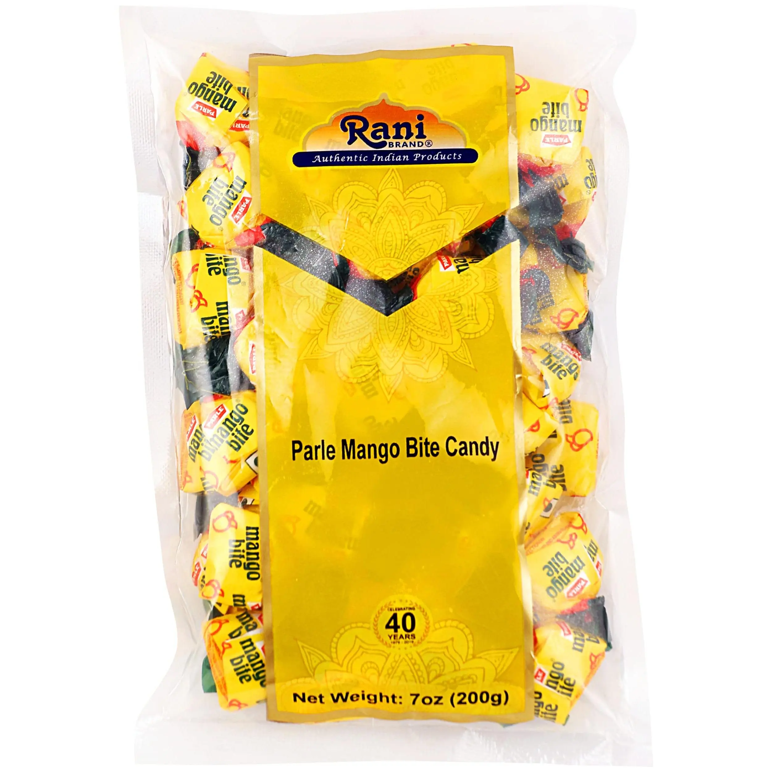 Rani Parle Mango Bite Candy 7oz (200g) Individually Wrapped ~ Indian Tasty Treats | Vegan | Gluten Friendly | NON-GMO | Indian Origin