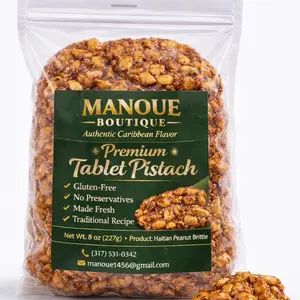 Manoue Boutique Premium Tablet Pistach (Haitian Peanut Brittle)