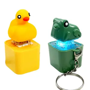 Frog Keychain Realistic Sound Toy with Lights & Durable ABS Plastic Construction for Adults & Kids Focus Relaxation