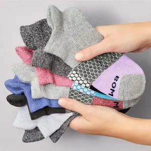 [Pack 5] BB Honeycomb Ankle Support Solid Socks for Women, Men | Multi Colors Unisex Running Socks, Seamless Toe, Compression Socks | Stylish Socks