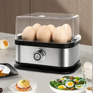 Electric Egg Cooker, Egg Cooker Machine, 6 Egg Capacity Egg Boiler, Hard, Medium, Soft Boiled Egg Poacher, Multi-functional Egg Steamer, Kitchen Appliances