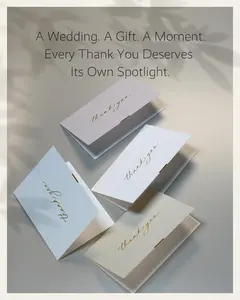 Gold Foil Thank You Cards with Envelopes Bulk, 32-Pack Embossed Blank Thank You Notes in w/Gold Seal Stickers - Minimalist Designs for Baby Shower, Wedding, Small Business, Graduation