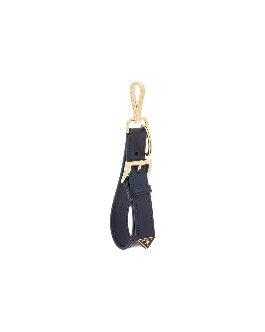 Prada Logo Leather Keychain