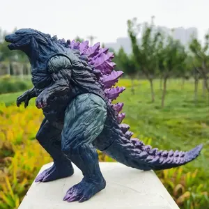 Big Red Lotus Godzilla Destoroyah Hedorah Mechanical Space Godzilla VS King Kong Kidora Soft Rubber Monster modei Toy kid gift