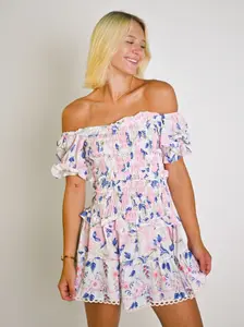Sarah Dress -HoneyPlum Ruffled Floral Pattern