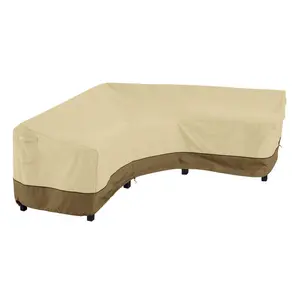 Classic Accessories  Veranda V-Shaped Sectional Lounge Set Cover, Pebble Earth Bark - Medium