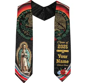 Mexican Graduation Sash, Mexican American Flag Graduation Sash 2025, Customized Mexico Graduation Stole 2025