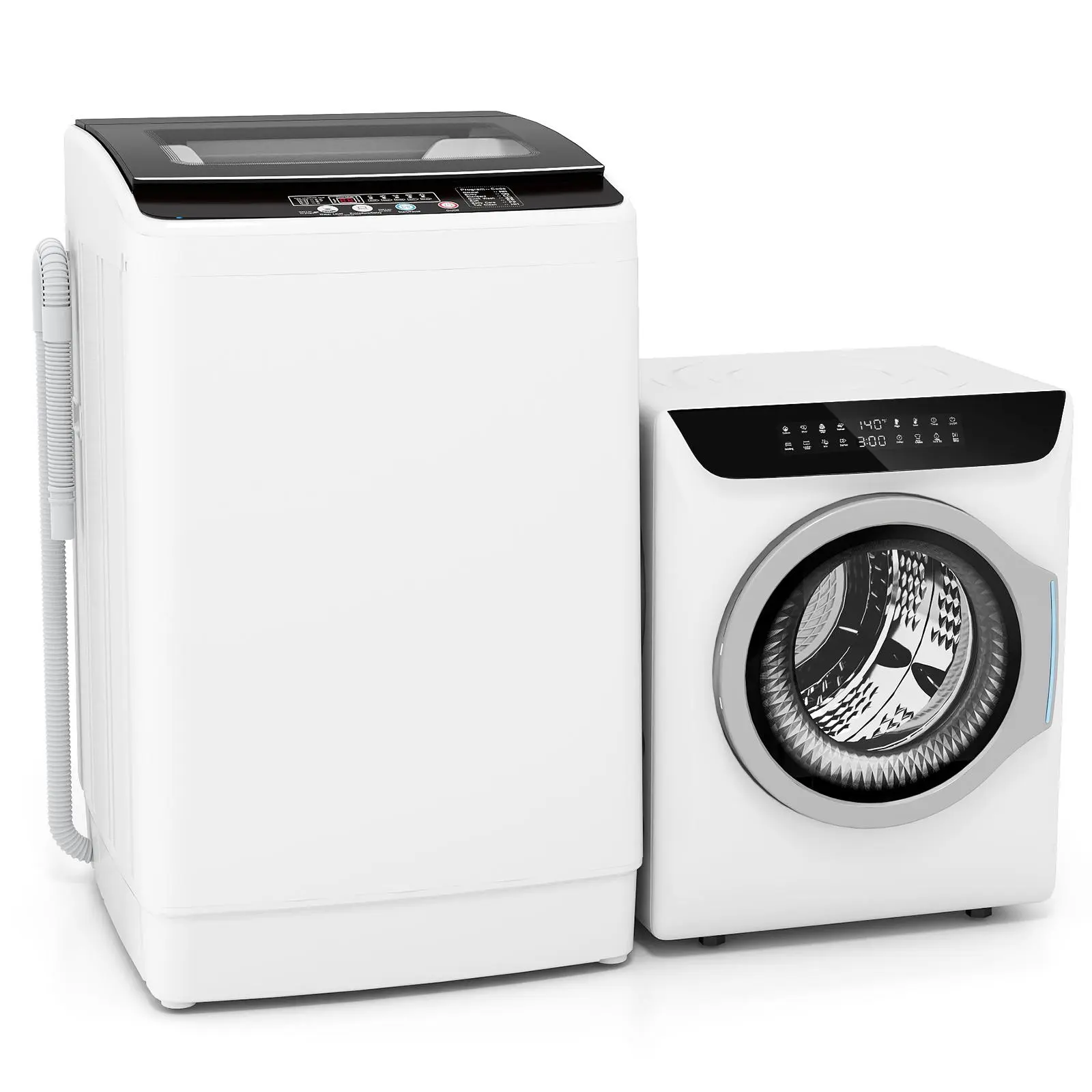 Auertech Washer & Dryer Combo, Fully Automatic Washing Machine & 2.8 Cu. Ft. Electric Dryer, 35-Lb Laundry Set