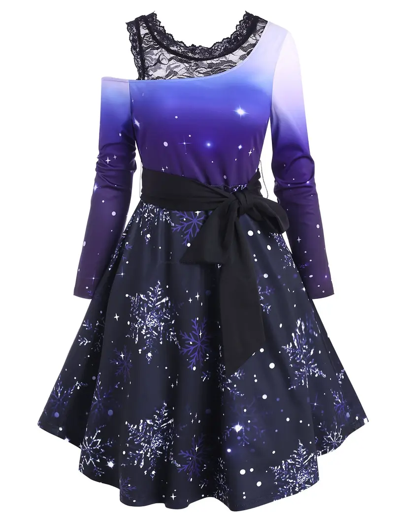 white christmas dresses Retro Stage Vintage Christmas Swing Dress main image 0