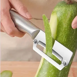 Stainless Steel Vegetable Peeler Kitchen Melon Planer Double-Head Peeler Household Multiple-Function Fruit and Vegetable Peeler kitchya