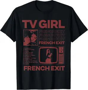 100%cotton TV Girl Album Frenchs Exit T-Shirt-1
