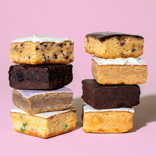 Prime Bites Protein Brownie Variety Pack - 19g Protein and 5g Collagen Chocolate Dessert