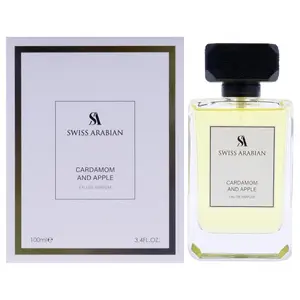 Swiss Arabian Cardamom and Apple – Eau de Parfum for Men – Long-Lasting Oriental Spicy Cologne – Bold and Sophisticated Scent – 3.4 oz
