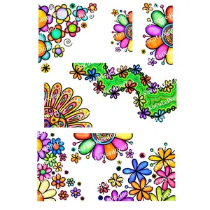 Floral Bundle Waterslide Decals – Beautiful Flower Designs for Tumblers