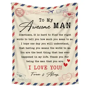 Valentine's Day for Him Her - I Love You More Super Soft Fleece Throw Blanket  - Anniversary Wedding for Men Women Girlfriend Boyfriend, Romantic Husband Wife Birthday ,Easter gift,Party gift,Gifts for women or me