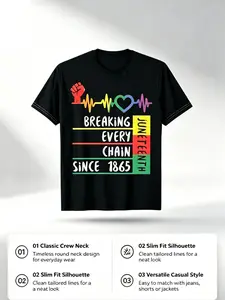 Juneteenth Breaking Every Chain Since 1865 Sporty Sports Top, Unisex Athletic Tee for Men, Women, Kids, Sporty Sports Tops