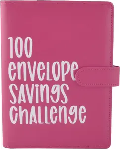 100 Envelope Challenge Binder, Savings Challenges Sheets, Easy Fun Way to Save $5,050, Budget Binder with Cash Envelopes, Suitable for Kids & Adults, Money Saving Binder for Kids to Save