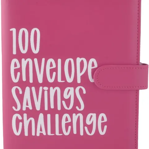 100 Envelope Challenge Binder, Savings Challenges Sheets, Easy Fun Way to Save $5,050, Budget Binder with Cash Envelopes, Suitable for Kids & Adults, Money Saving Binder for Kids to Save