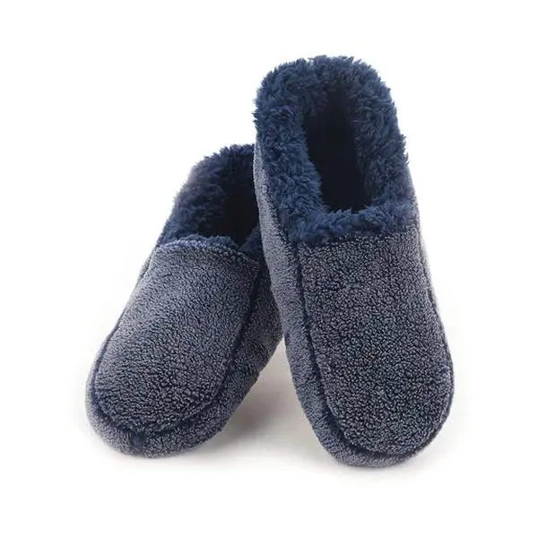 Snoozies Men's 2 Tone Travel Slippers XL Navy