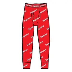 Supreme Hanes Thermal Pant (1 Pack) Red Logos (men) by StockX