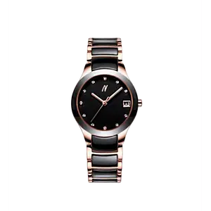 NCMPRBL Petite Collection Petite Miracle 34MM Women's Watch Black/Rose Gold