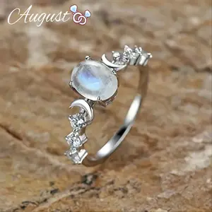 Women's vintage trusteeship sun and moon design ring moon shape jewelry double friendship hand jewelry as a best friend gift sisterhood masterpiece mother-daughter friendship masterpiece with exquisite packaging
