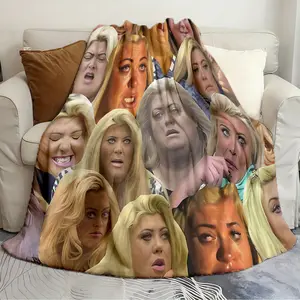 Cute and Practical Blanket The Many Moods Of Gemma Collins Winter Quilts Flannel warm blanket soft and comfortable blanket travel blanket birthday gift
