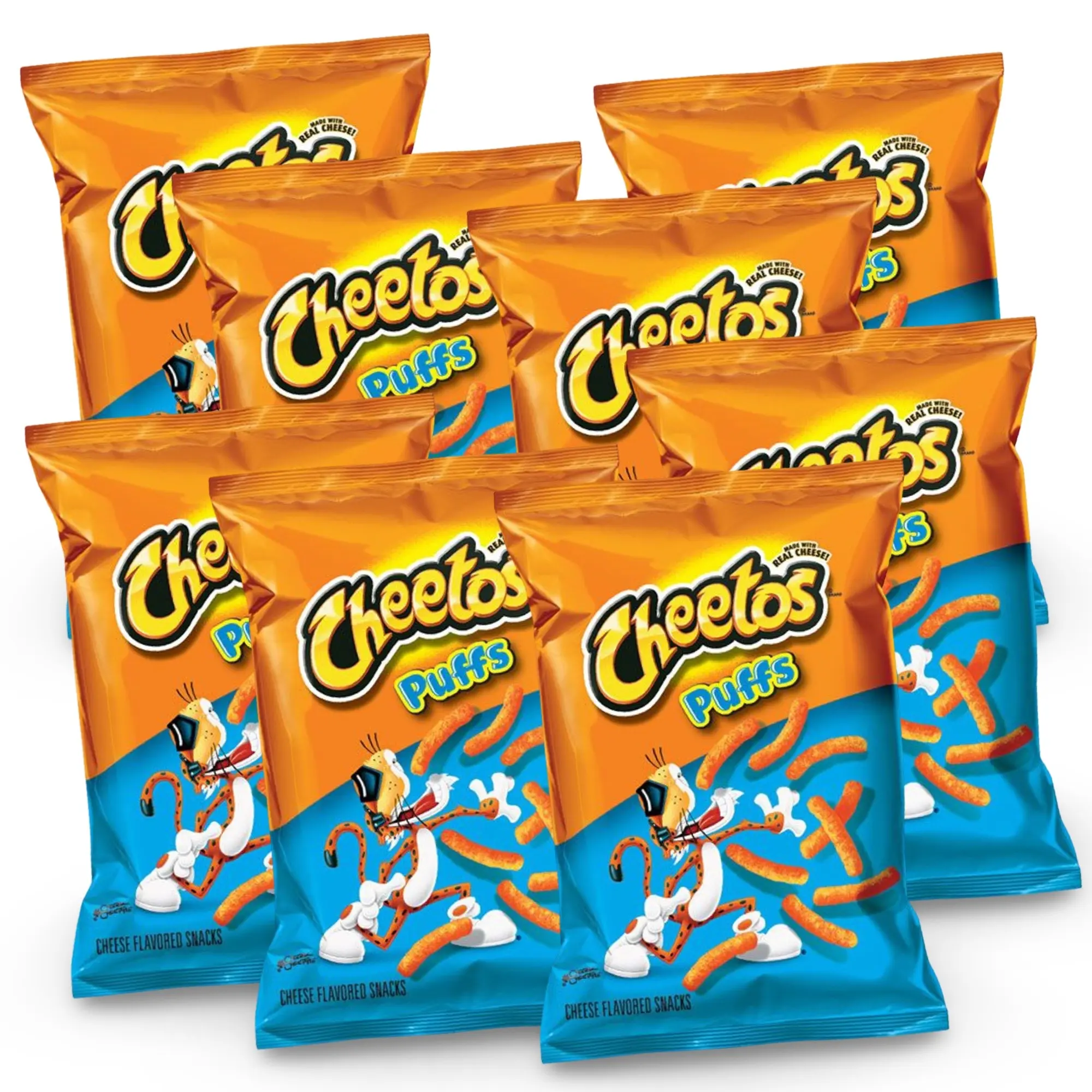 CHEETOS Puffs Cheese Flavored Snacks, 1.375 oz | 8 Ct CHEETOS Puffs Cheese Flavored Snacks, 1.375 oz | 8 Ct