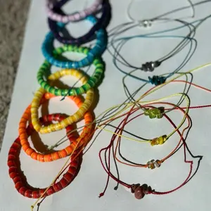 CHAKRA ERA GEMSTONE, CORD, AND CLAY BEAD BRACELET SET!