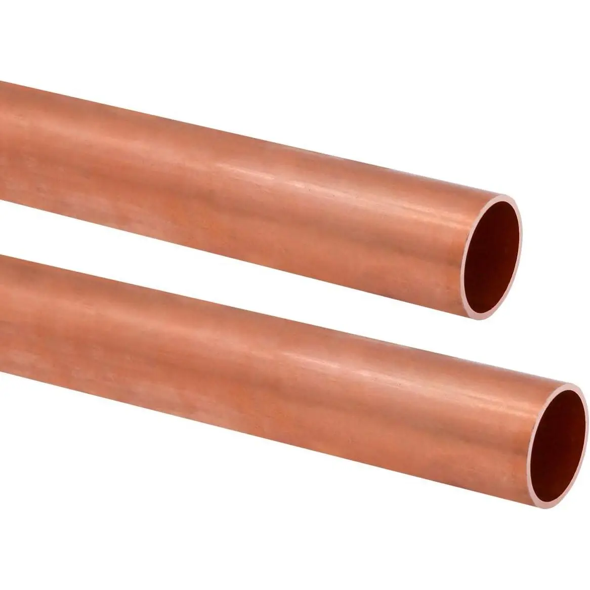 2 Pcs 3/4" OD (19Mm/250mm) Copper Round Pipe, 1mm Wall Thickness, 10" Length, Industrial Plumbing & Fittings Pipe (Note: Normal Oxidation Is Not Rust)