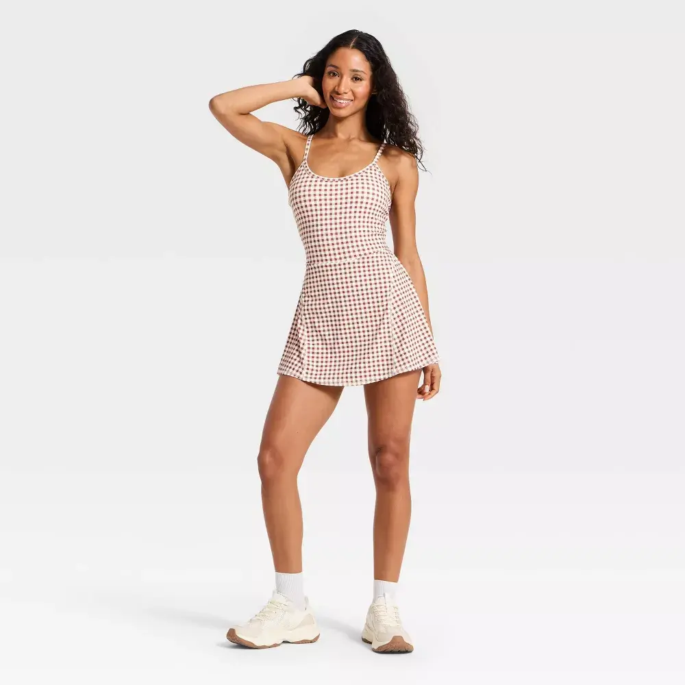 Women's Cinch Back Athletic Dress - JoyLab, Activewear Dress with 72% Nylon 18% Spandex Midweight Fabric, Machine Washable