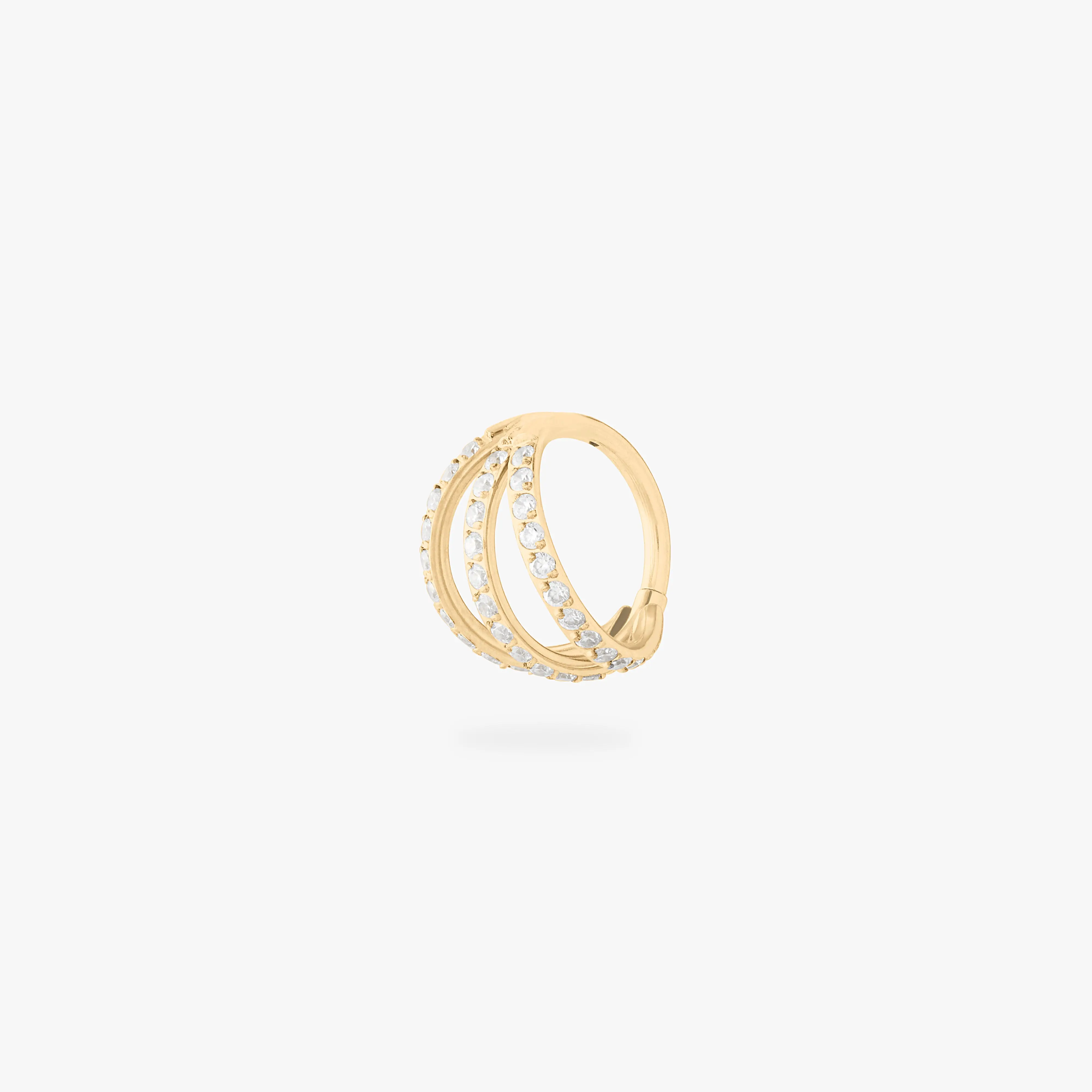 Studs 8mm Triple Pave Clicker