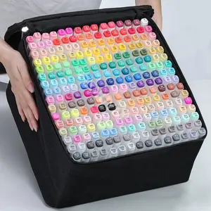 Dual Tip Art Marker Set, 1 Set Alcohol Markers Set, Environmentally Friendly Material for Coloring, Drawing, Blending and Sketching, Outlining, Coloring Book Markers