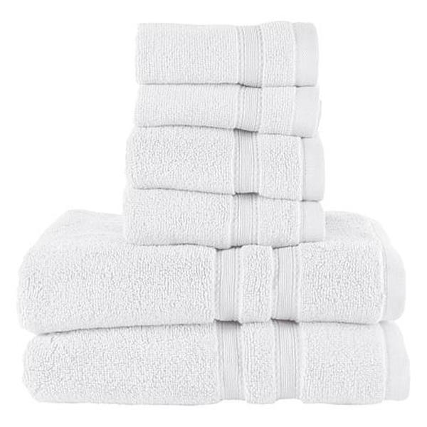Concierge Collection Coastal 6-piece 100% Cotton Towel Set