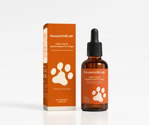 Pawprint Lab Liquid Longevity Supplement for Dogs - Science Backed Protocol Boosts Health Span Energy & Brain Function - 90 Days Money Back Guarantee