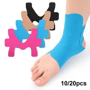 Pre-Cut Kinesiology Tape for Ankles, Cotton Material, Waterproof & Breathable Design, Enhanced Elasticity, Ideal for Sports & Recovery