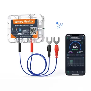 QUICKLYNKS BM6 Wireless Bluetooth 4.0 12V Battery Monitor, Car Battery Health Analyzer Automotive APP Monitoring Battery Tester for Android iOS Charger Tool