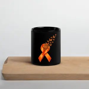 MS Support Black Glossy Mug
